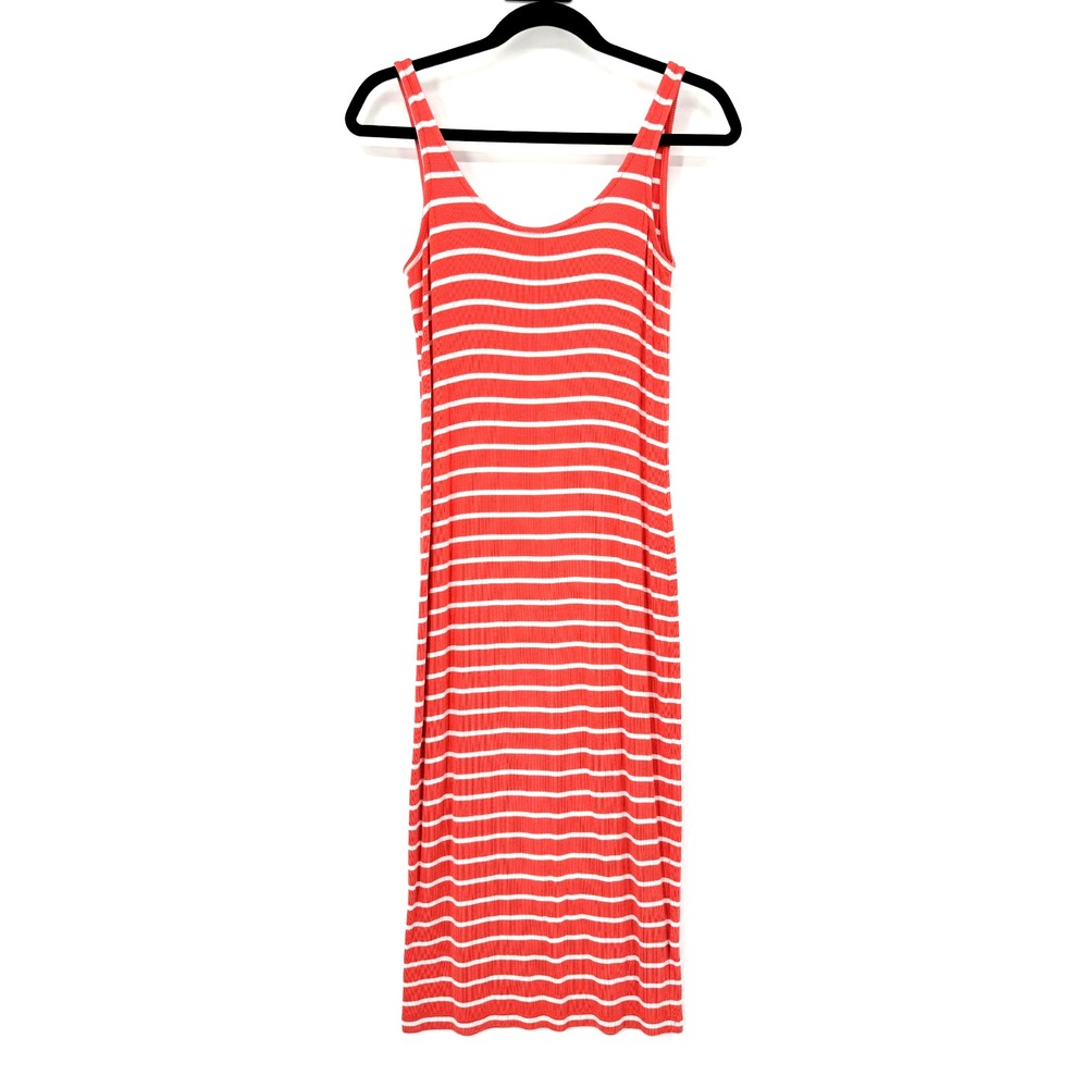 Striped Bodycon Maxi Dress Old Navy Womens Orange Coral Size XS Stretchy